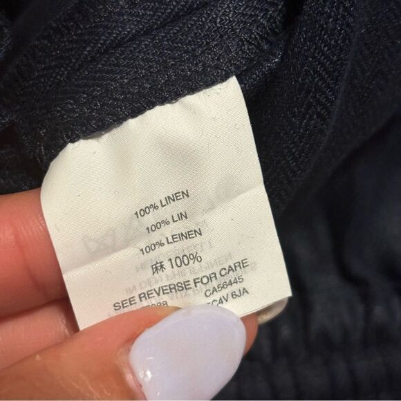 NWT J. Crew 100% Linen Side Tie Shorts Navy Blue- Size Small - Picture 11 of 13